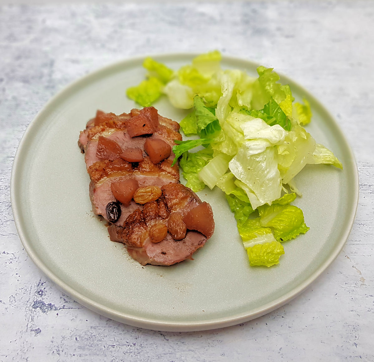 Roast Goose Breast With Apples And Raisins Recipe Cuisine Fiend